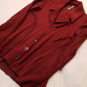 GIFTED Free People Tailored Button Cardigan Split Back XS